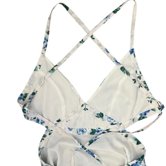 Anthropologie YUMI KIM Love Letter Floral Cut-out Maxi Dress White Size XL - Picture 12 of 15